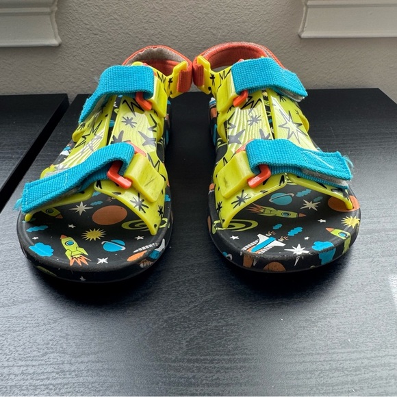MINI MELISSA x FABULA spaceship solar system PING PONG rubber SANDALS size 4 - Picture 5 of 10